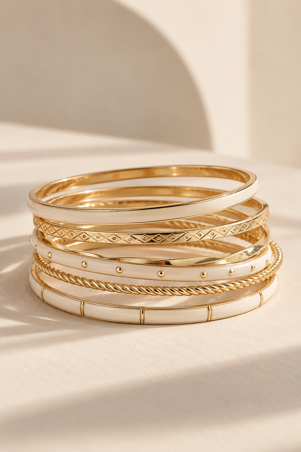 Ivory Gold Bangles — illustrative design concept