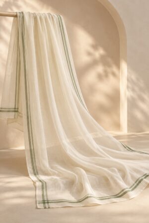 Ivory Whisper Dupatta — illustrative design concept