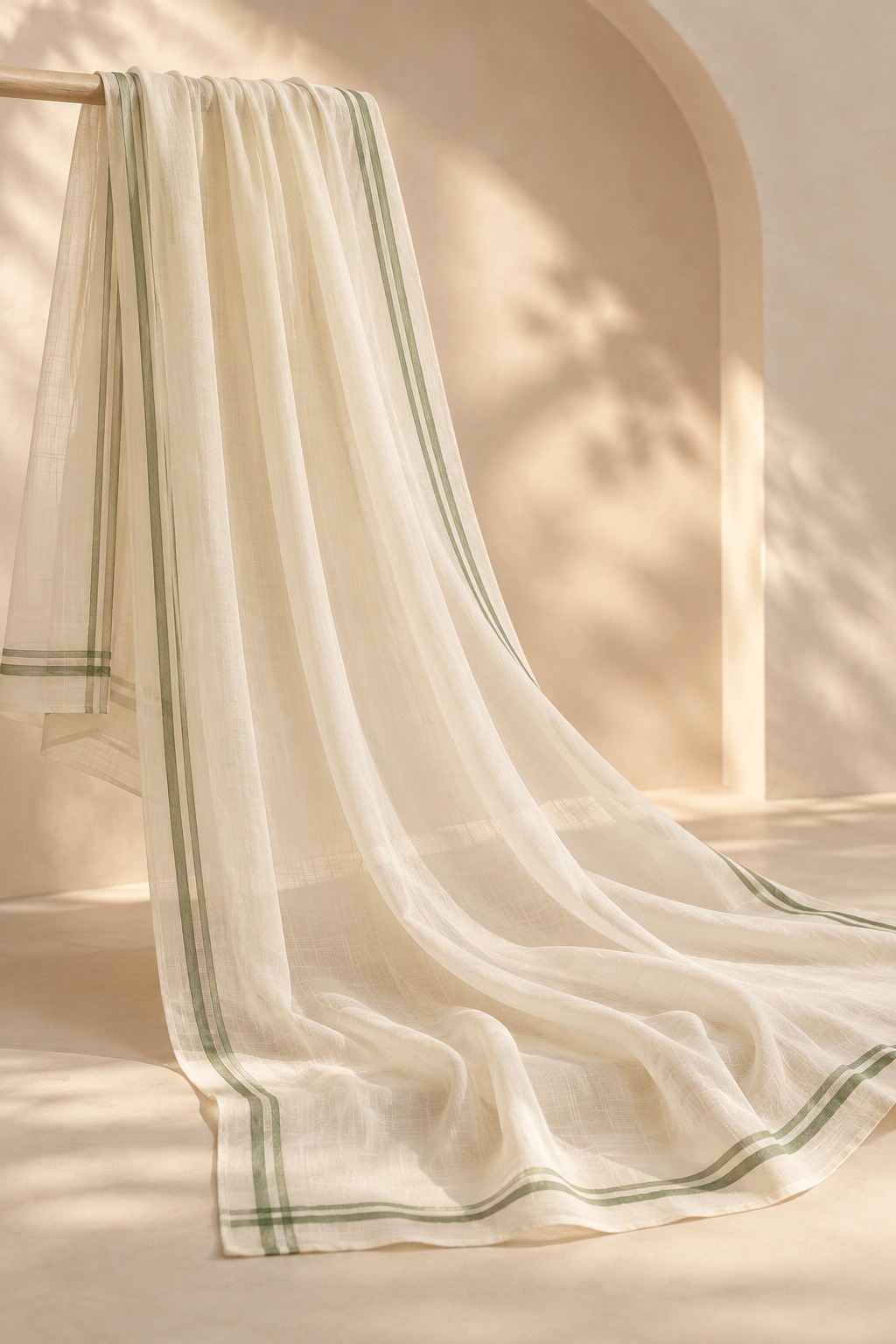 Ivory Whisper Dupatta — illustrative design concept
